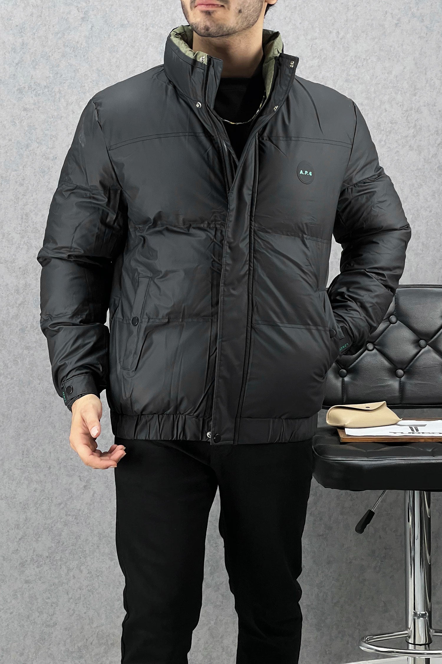 Premium Mock Neck Imported Puffer Jacket