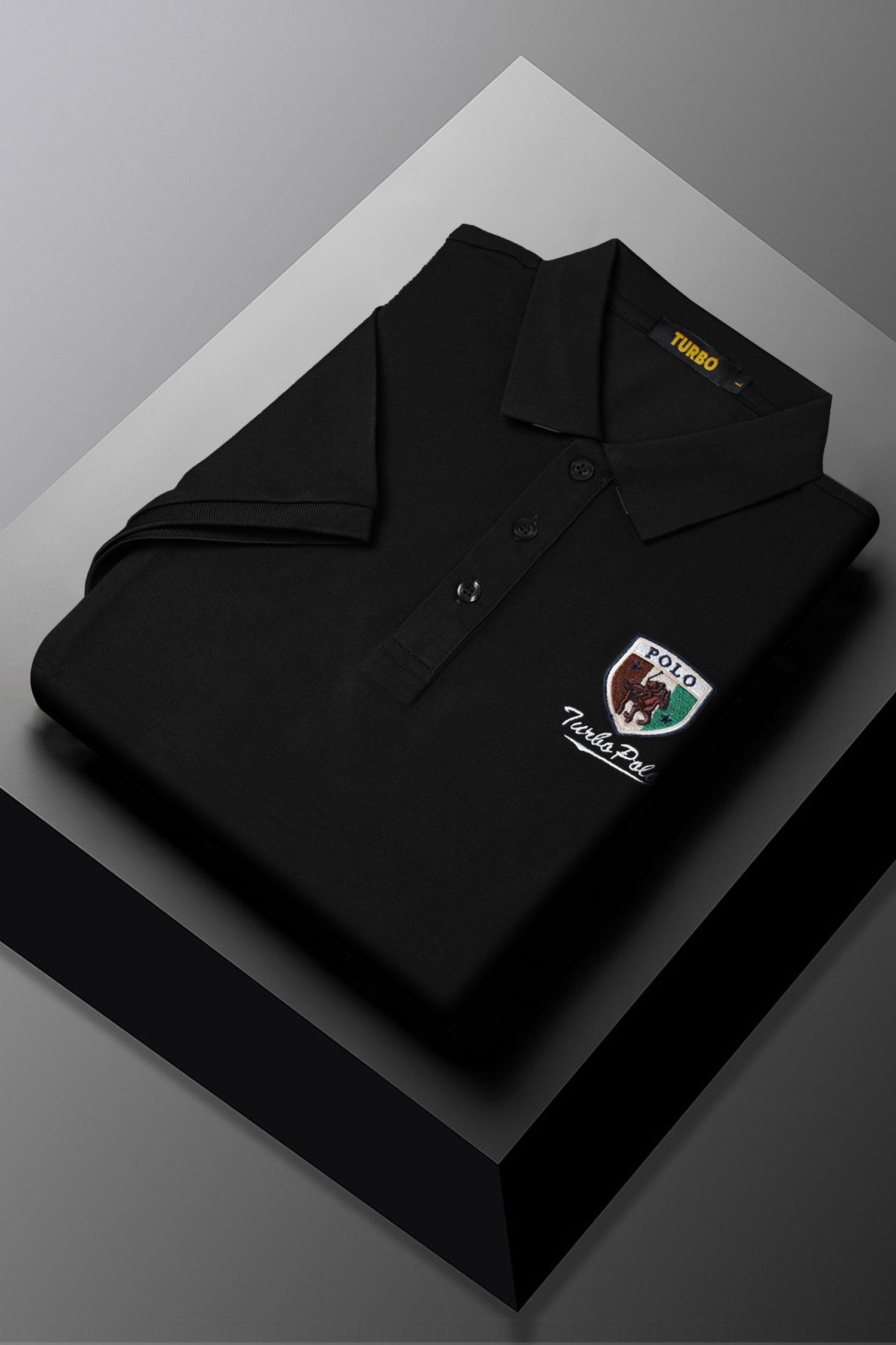 Turbo Polo Club Luxury Touch Men's Polo Shirt In Black