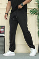 Dlce&Gabna Breathable Straight Fit Imported Slim-Fit Trouser In Black