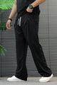 Turbo Drawstring Loose Bottom Trouser In Black