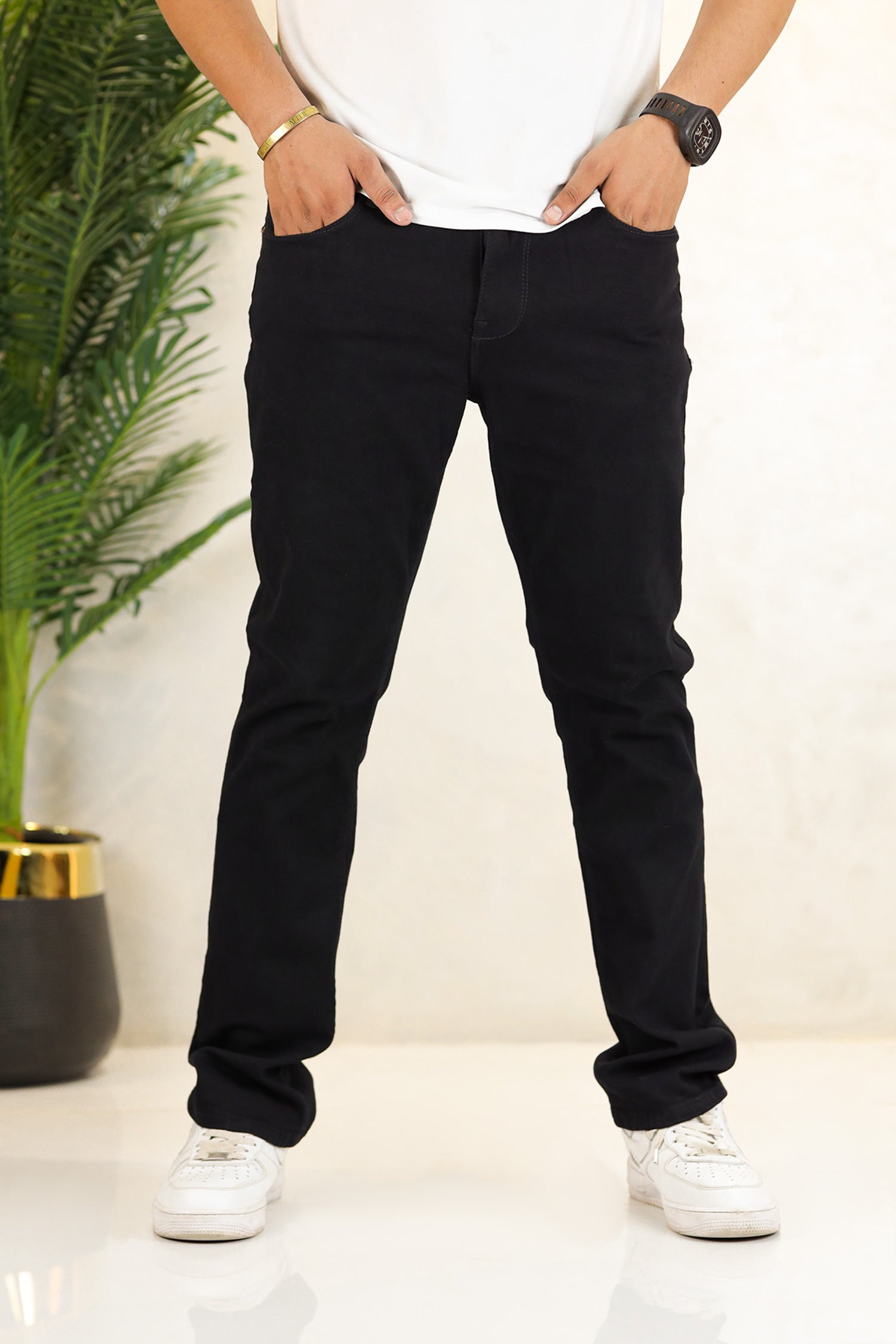 Turbo Modern Edge Iconic Slim Fit Jeans In Blacked Blue