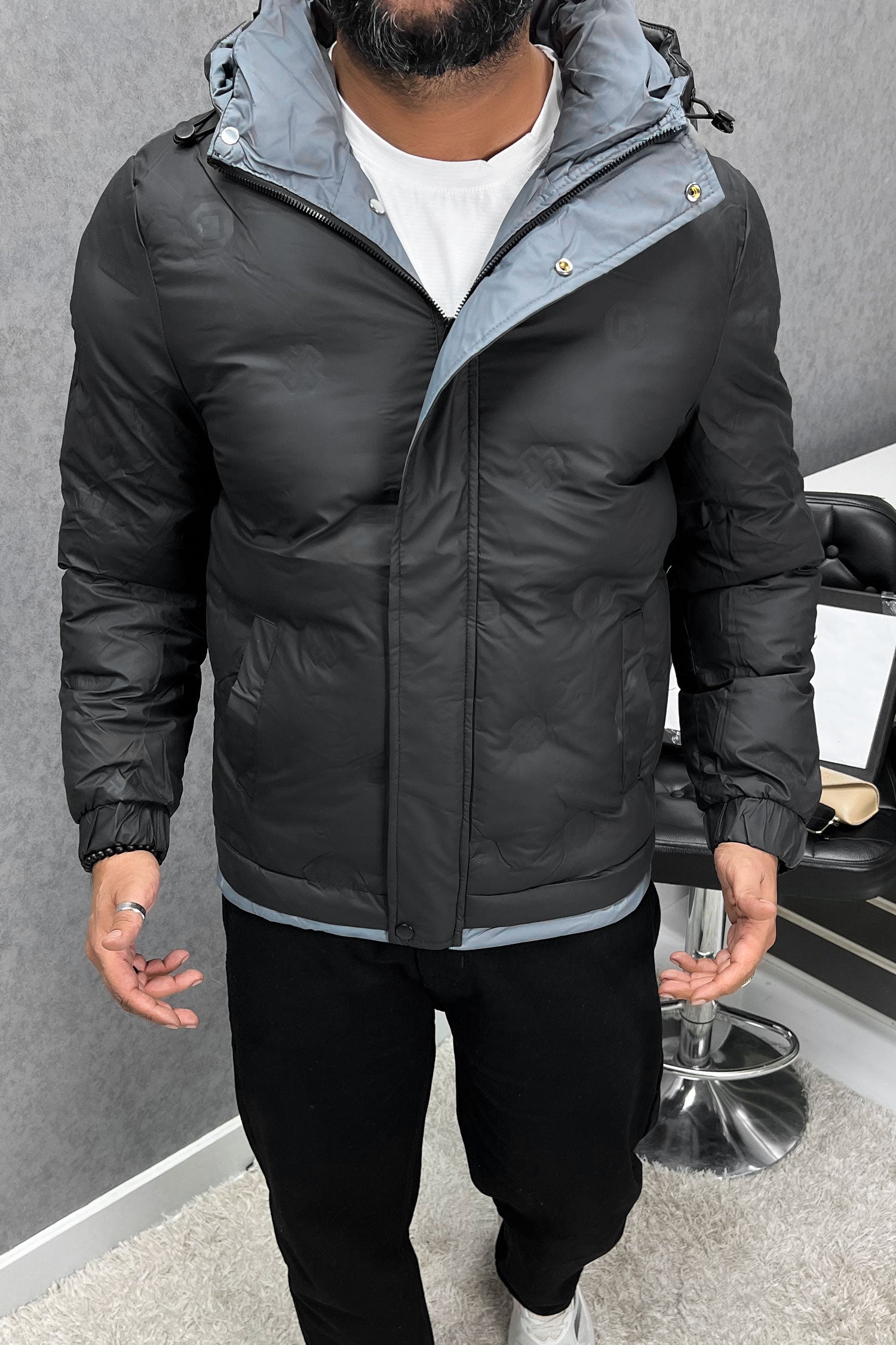 Contrast Tone Sides Padded Imported Puffer Jacket