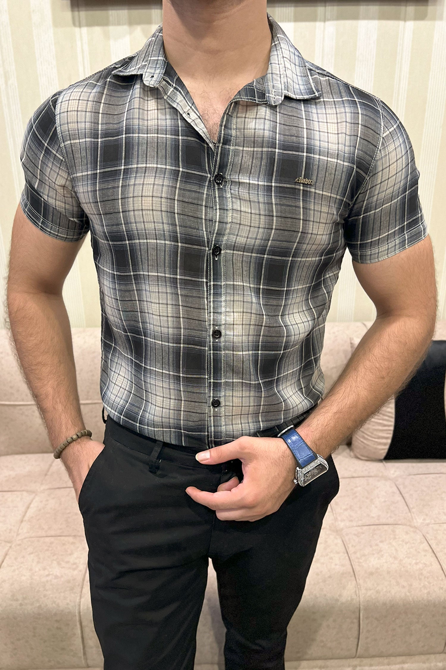 Turbo Classic Pattern Comfort Casual Shirt