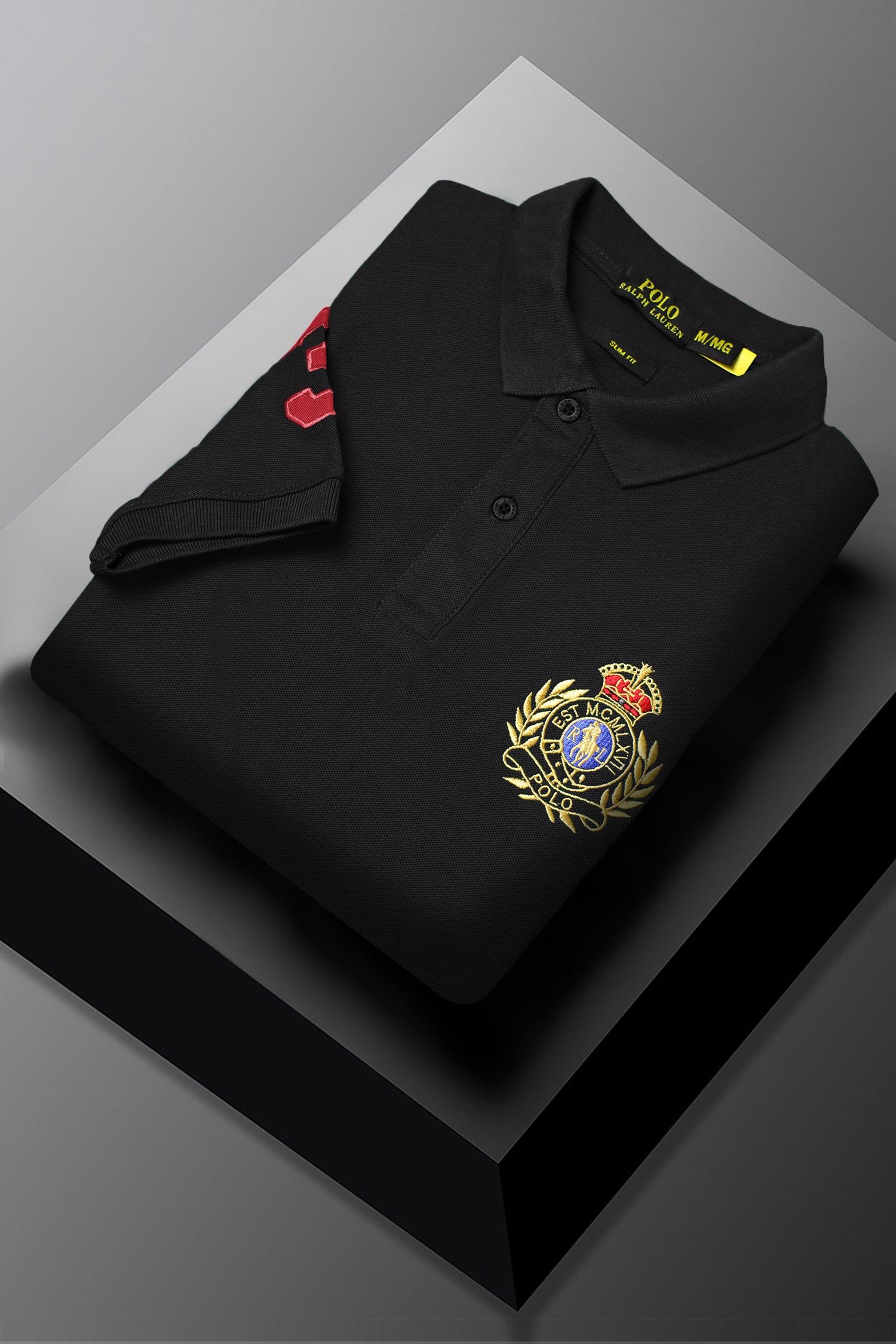 Rph Lren Polo Crest Badge Men's Polo Shirt