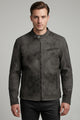 Men's Distressed Suede Leather Jacket
