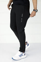 Turbo Active Stretch Gym Men's Dryfit Sportswear Trouser In Black