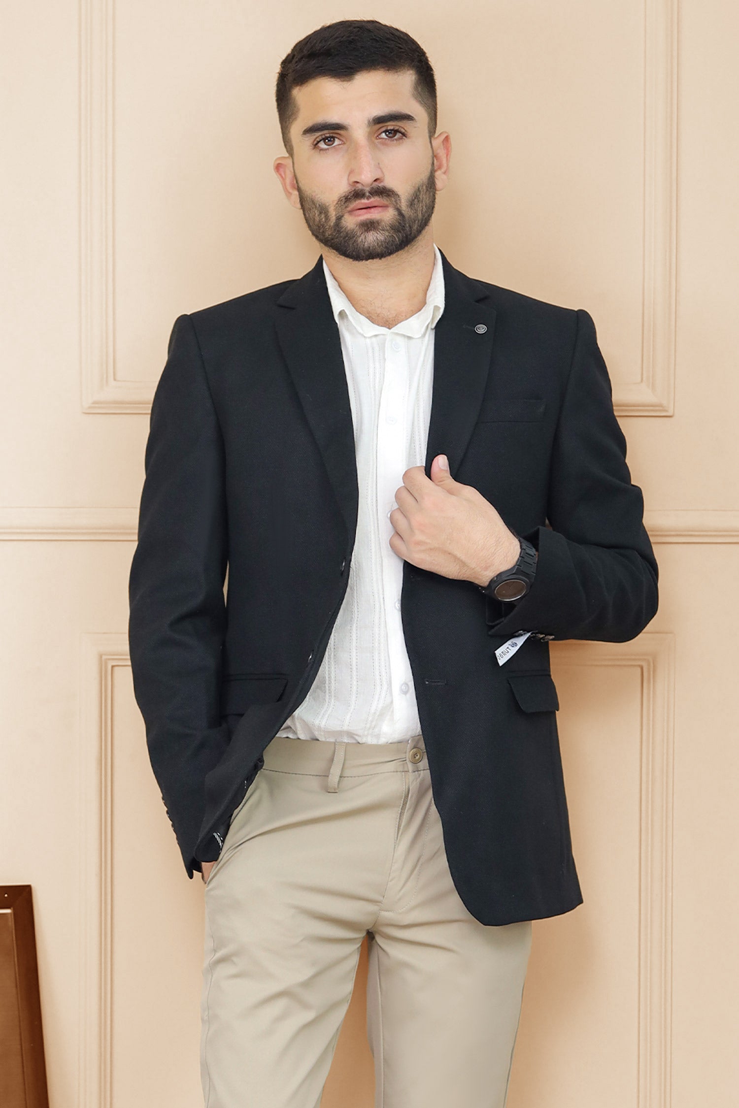 Classic Rich Self Pattern Men Blazer