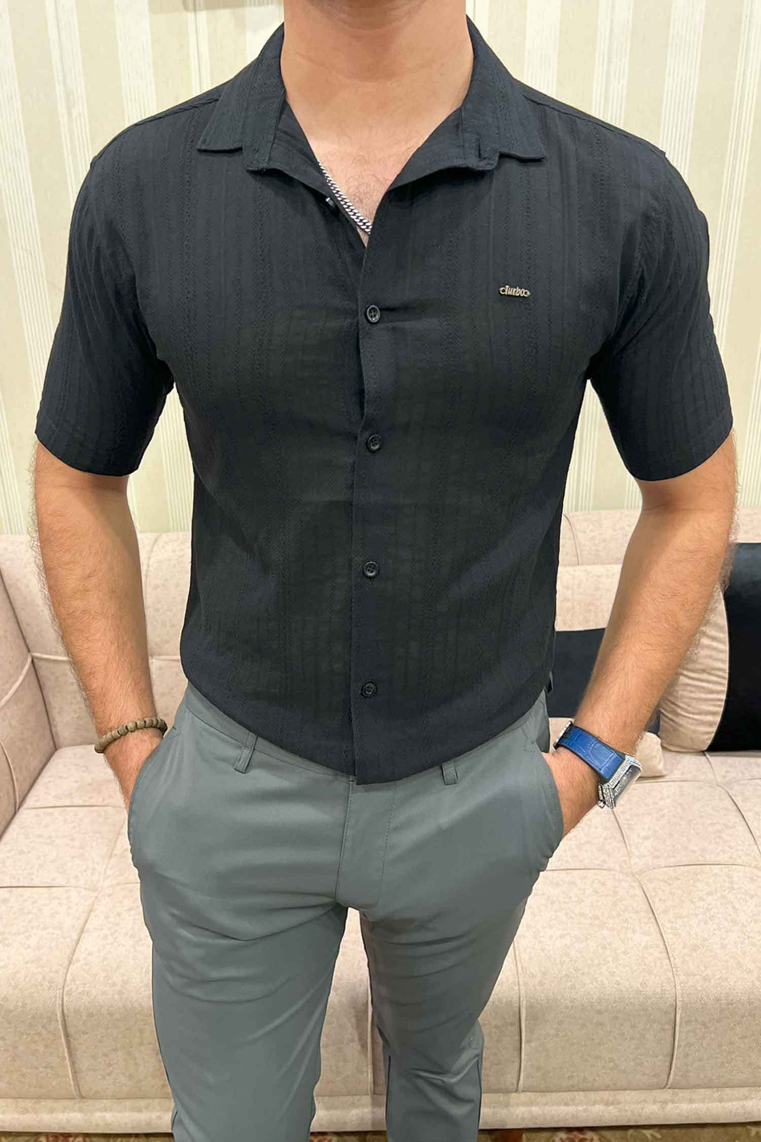 Turbo Textured Champ Casual Shirt