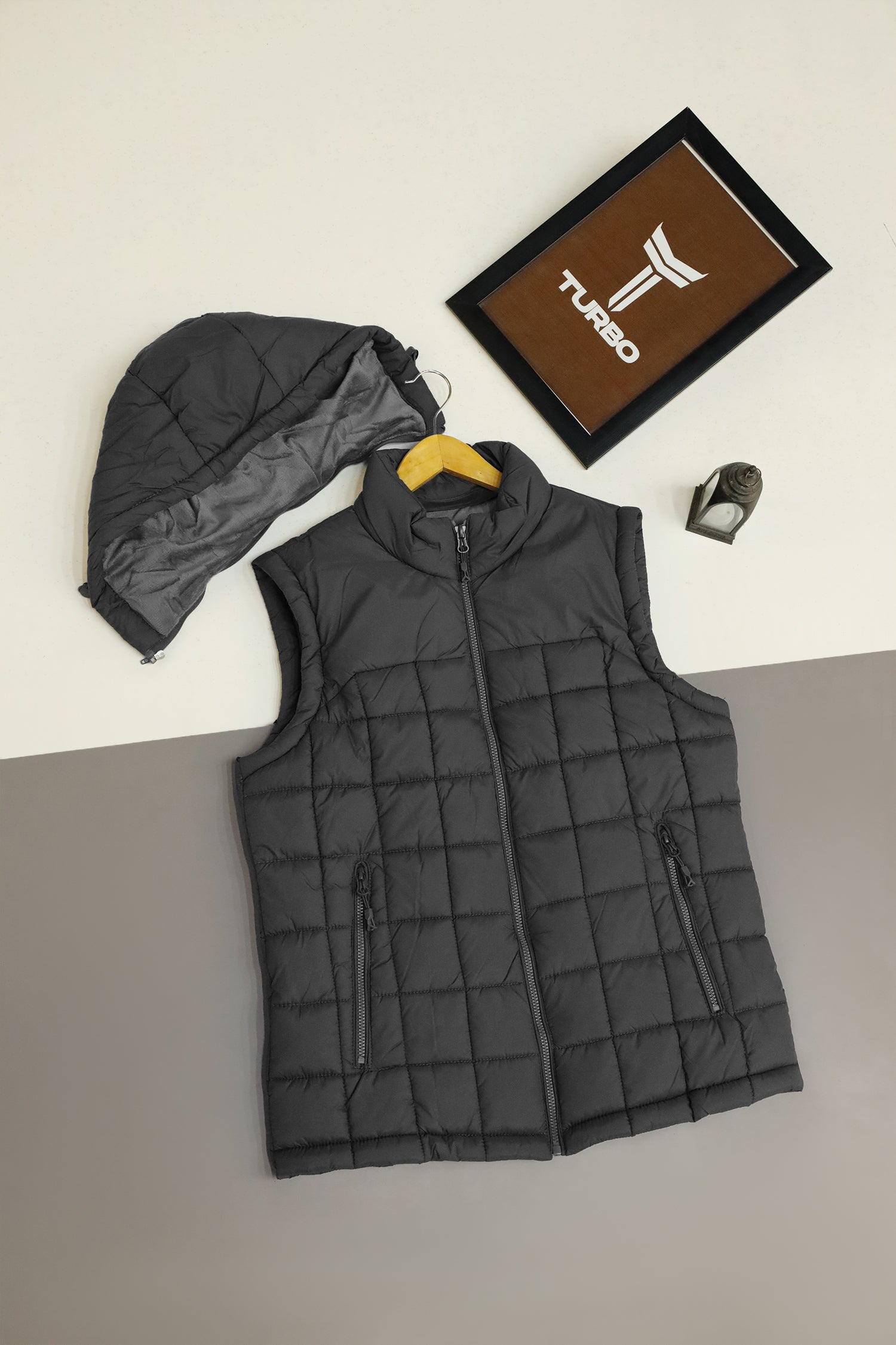 Boa Reversible Vest Detachable Hood Imported Men's Gilet