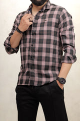 Turbo Plaid Pattern Creation Long Sleeve Cotton Casual Shirt