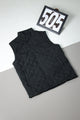 Funnel Neck Quilted Imported Men's Gilet In Black