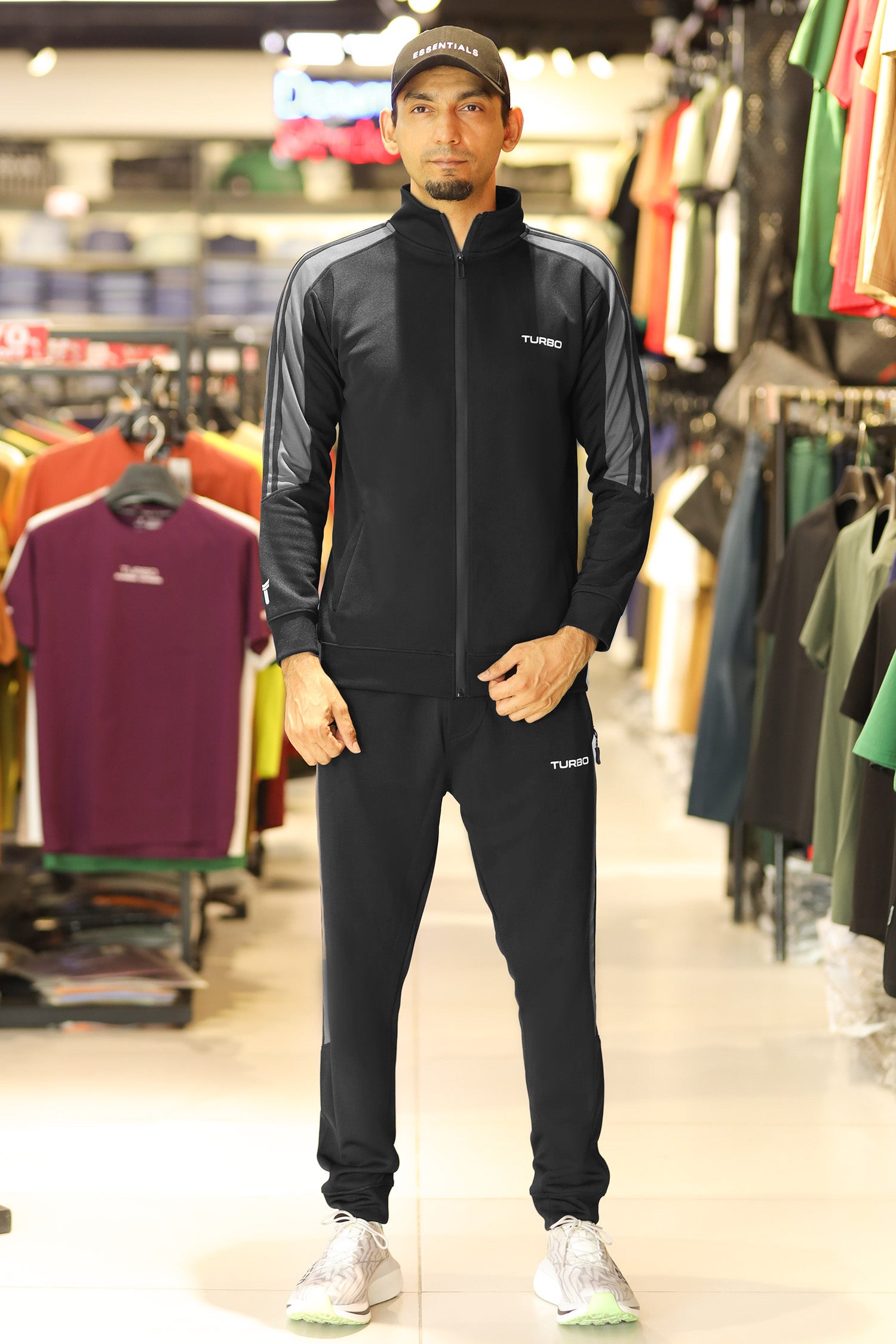 Turbo 3 Stripe Slim-Fit Full Zipper Style Tracksuit