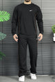 Nke Active-Wear Piping Men's Co-Ord Set In Black