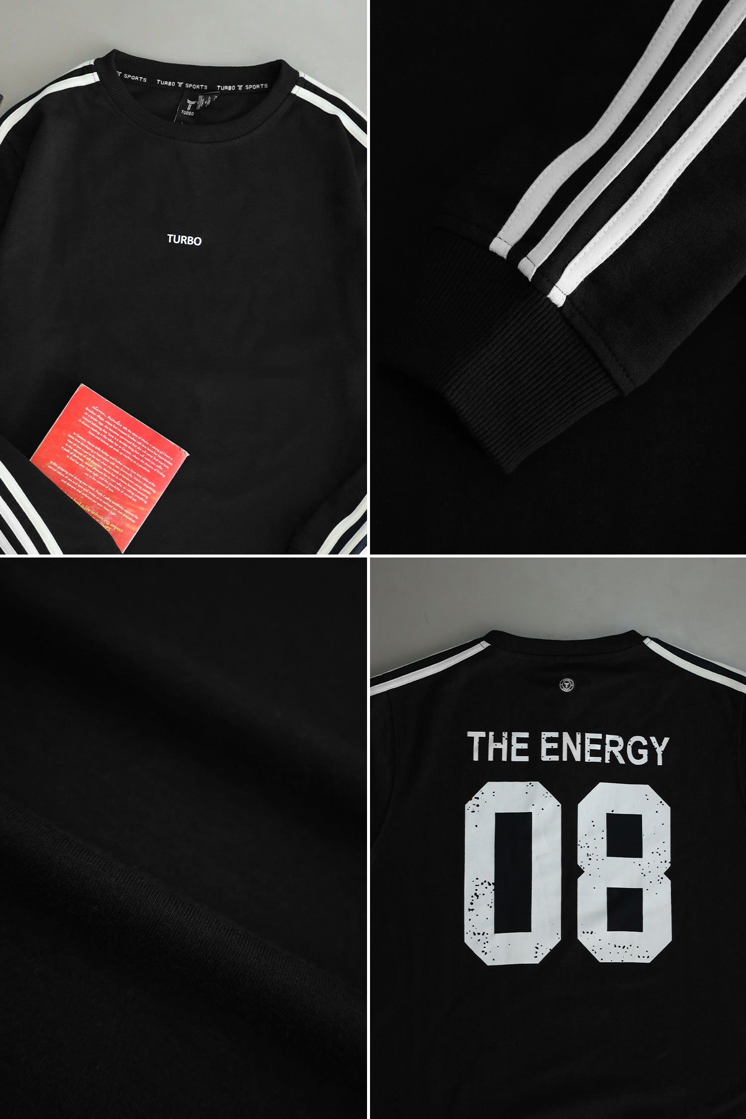 Turbo 3 Stripes Mock Neck Men's Sweatshirt