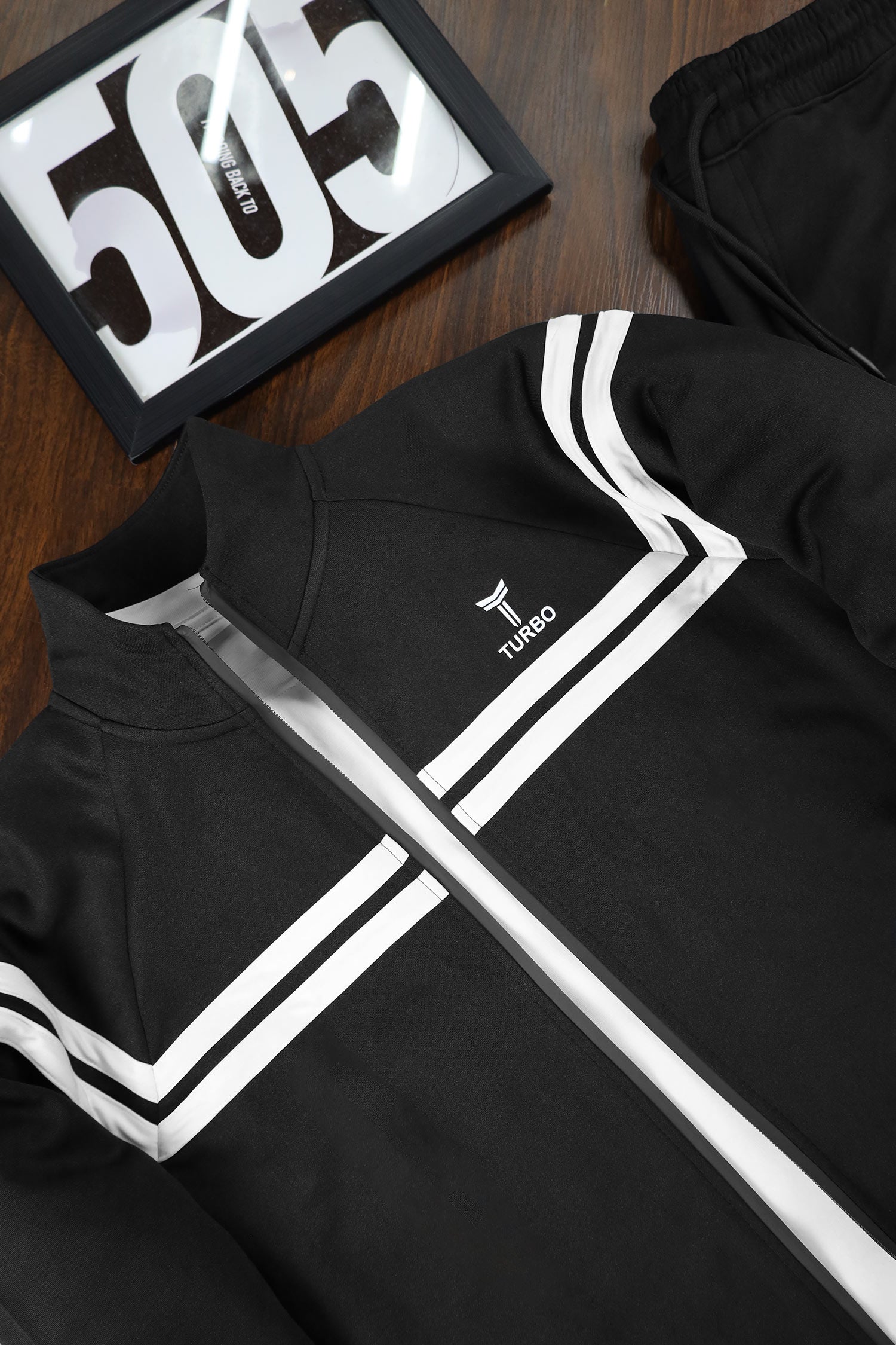 Turbo Edge Slim Fit Mock Neck Zipper Style Tracksuit