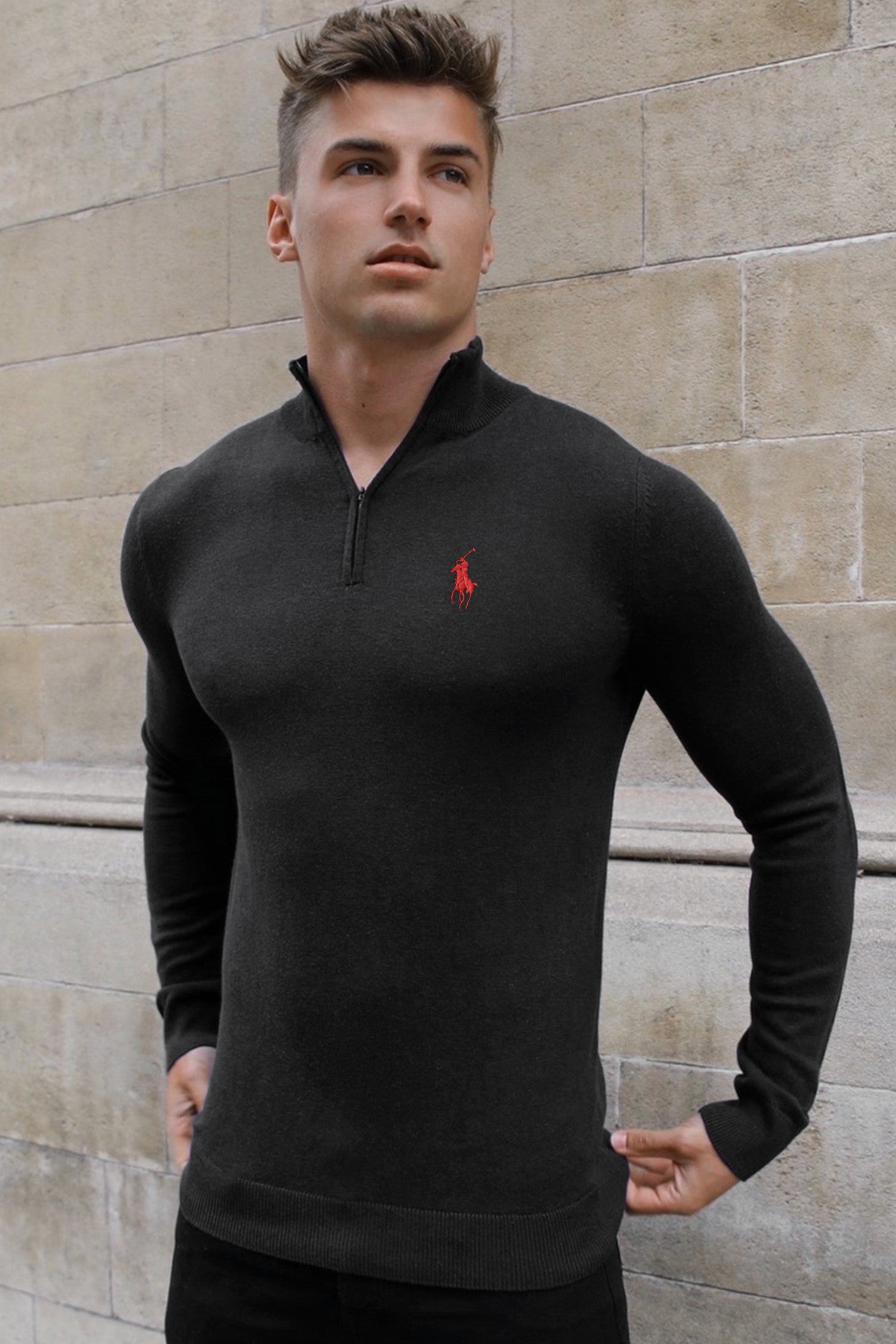 Rph Lren Polo Half Zip Style Imported Men's Sweatshirt