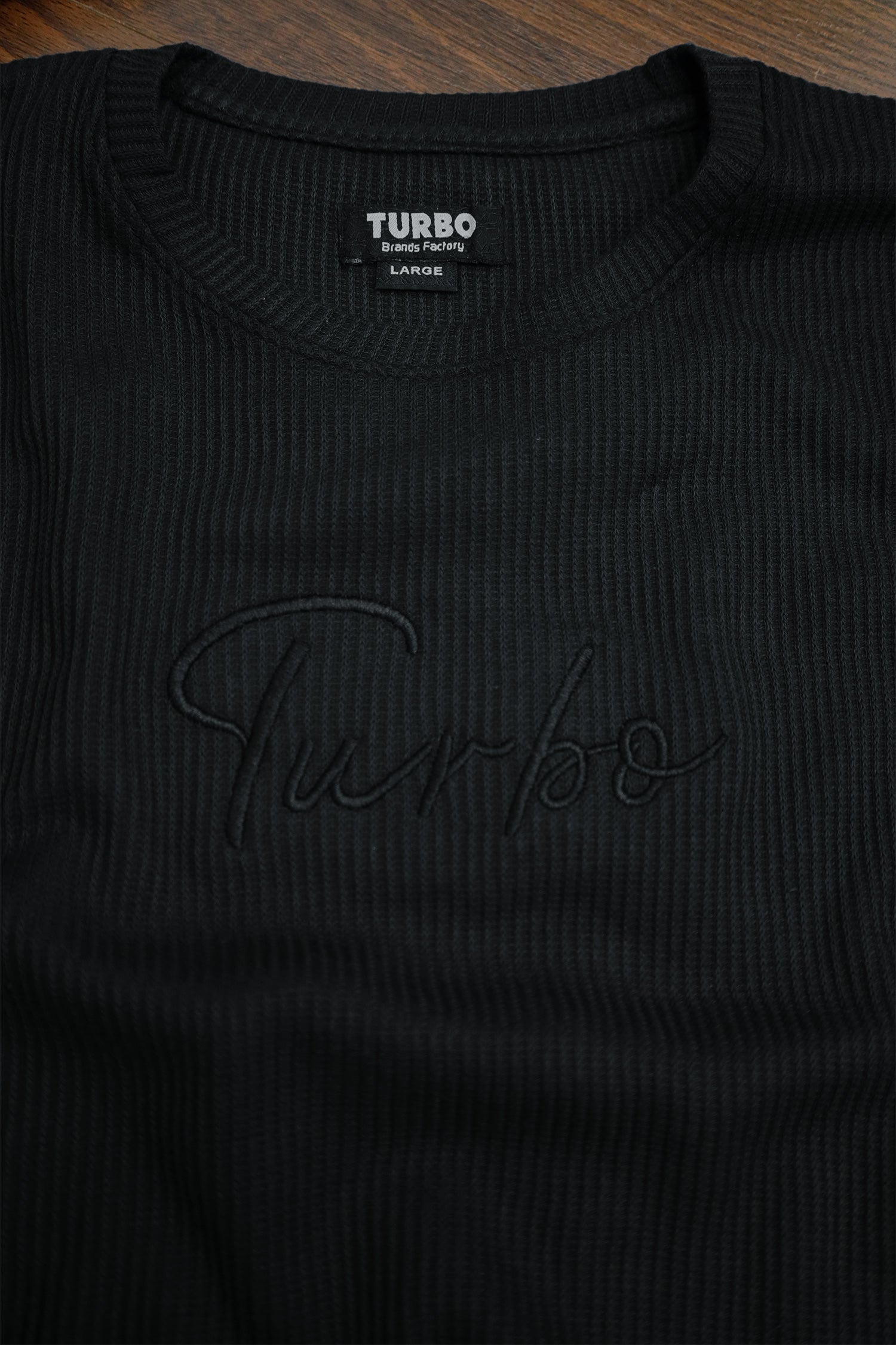 Turbo Signature Logo Round Neck Thermal Cotton Men's Sweatshirt