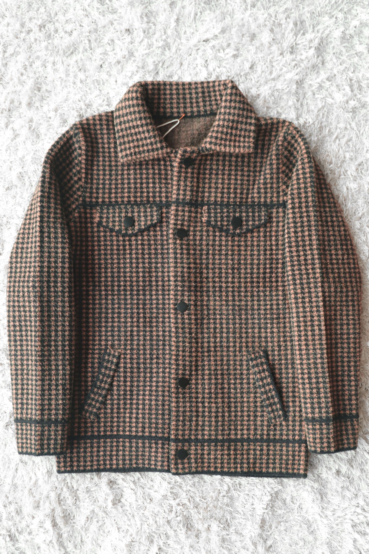 Block Pattern Imported Men's Woolen Jacket