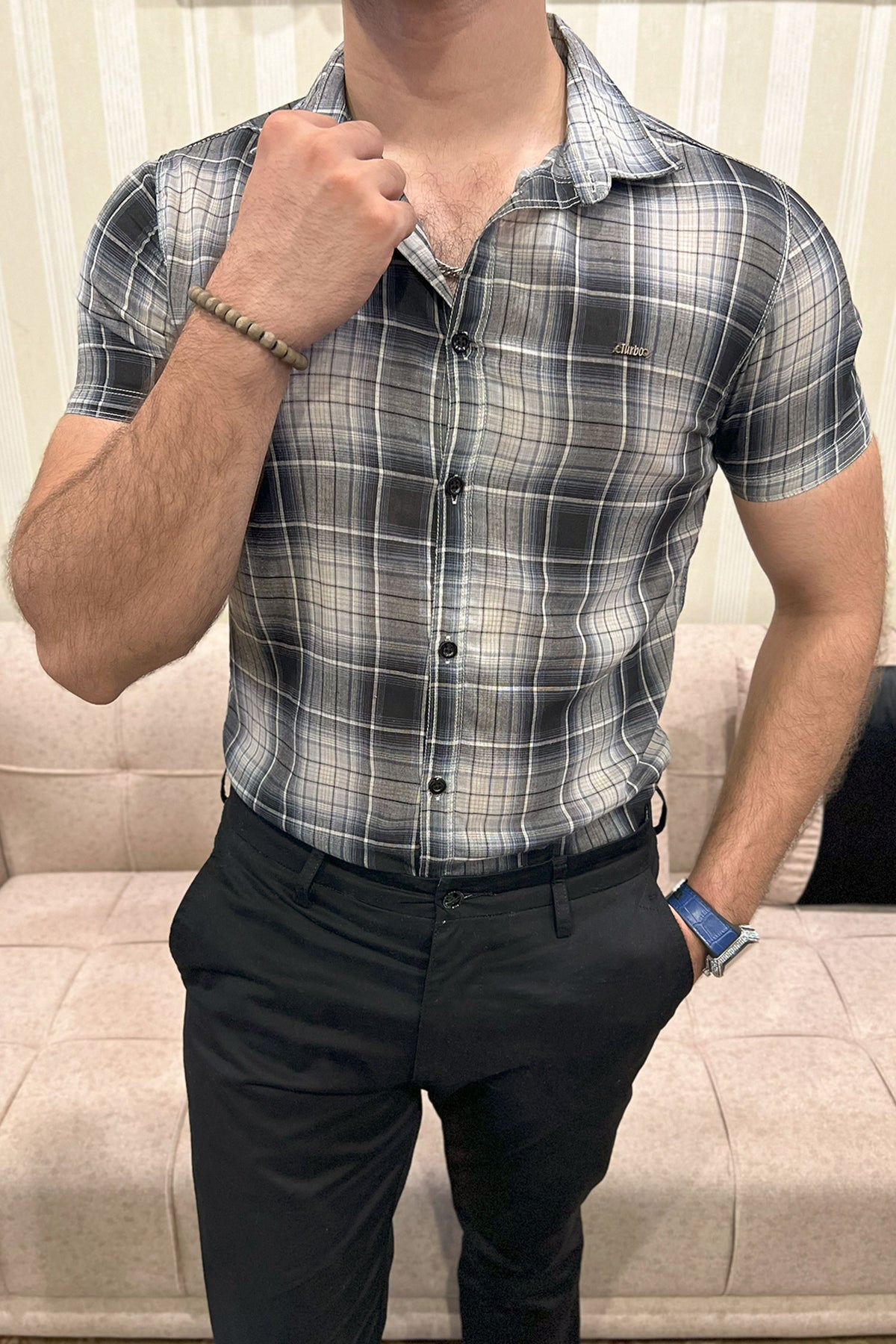 Turbo Classic Pattern Comfort Casual Shirt