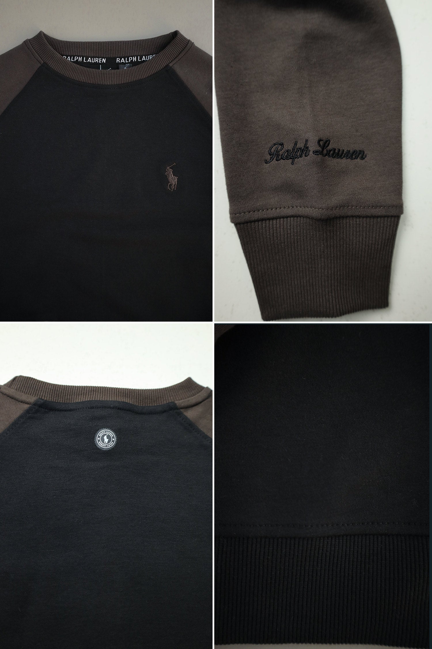 Rph Lren Raglan Pullover Mock Neck Imported Men's Sweatshirt