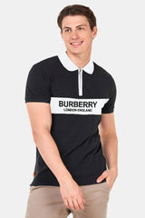 Brbrry 'The Lndn Englnd' Edition Zip Men's Polo Shirt
