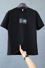 Trendiz Star Graphic Crew Neck Tee In Black