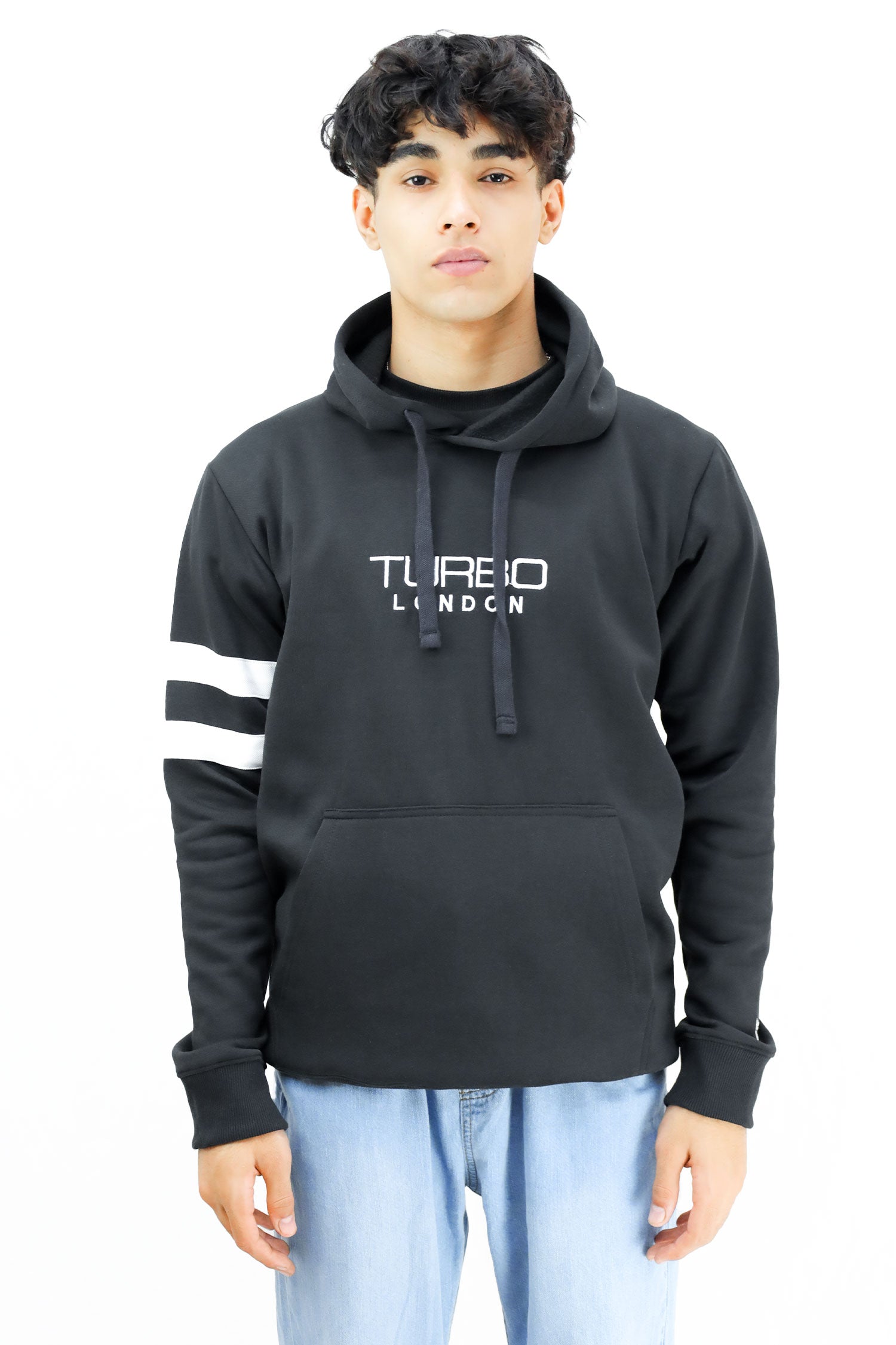 Turbo Elbow Panel Stripe Fleece Hoodie