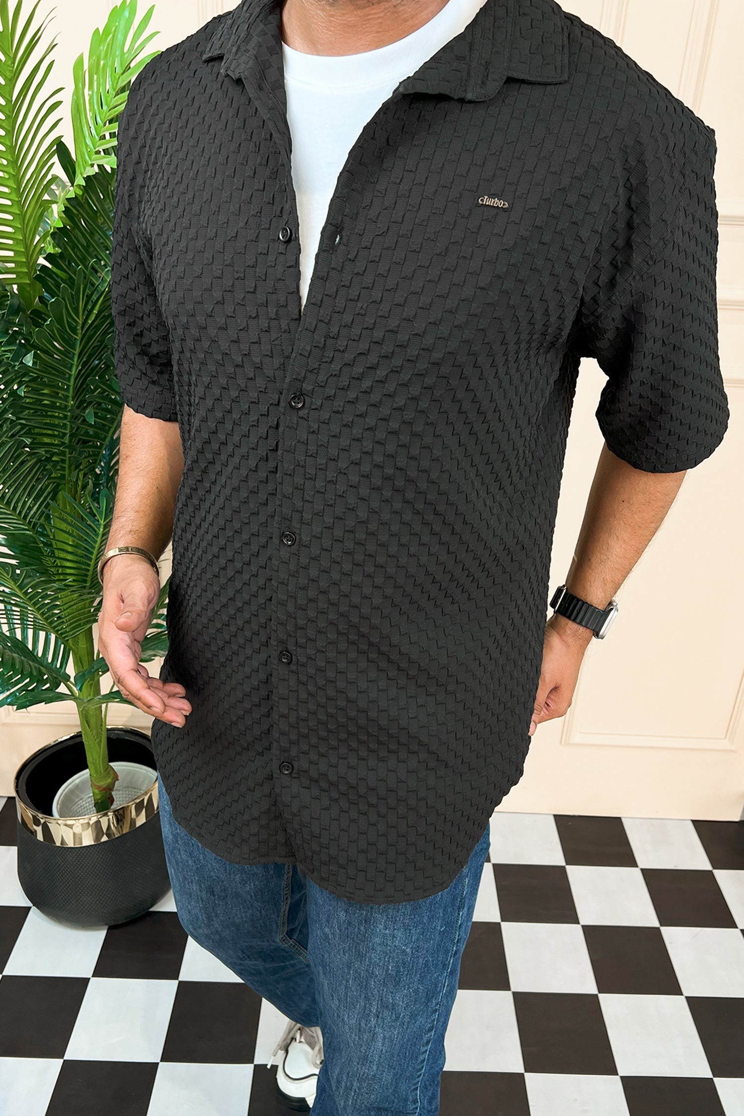 Turbo Popcorn Cuba Waffle Casual Shirt