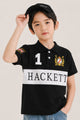 Hcket Classic Fit Younger Kids Polo Shirt In Black