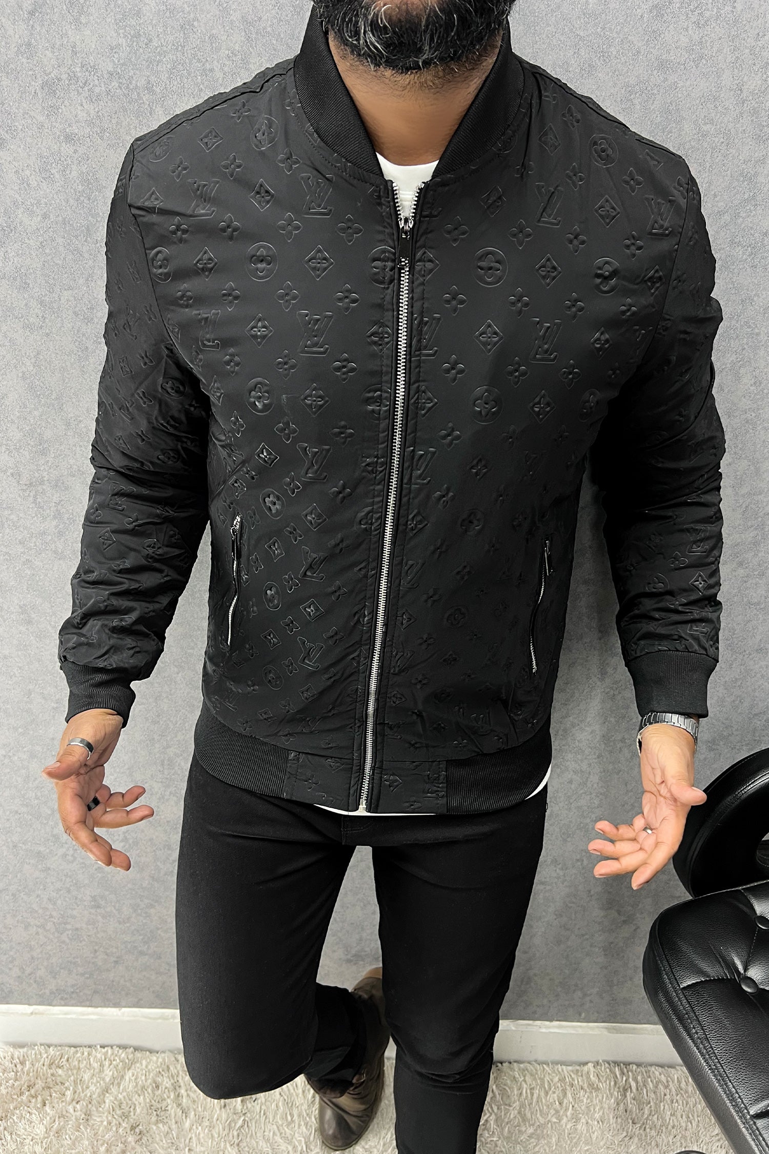 Luis Vten Embossed Logo Men's Imported Light Weight Jacket