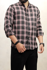 Turbo Plaid Pattern Creation Long Sleeve Cotton Casual Shirt