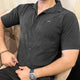 Turbo Artistic Touch Comfort Casual Shirt In Black