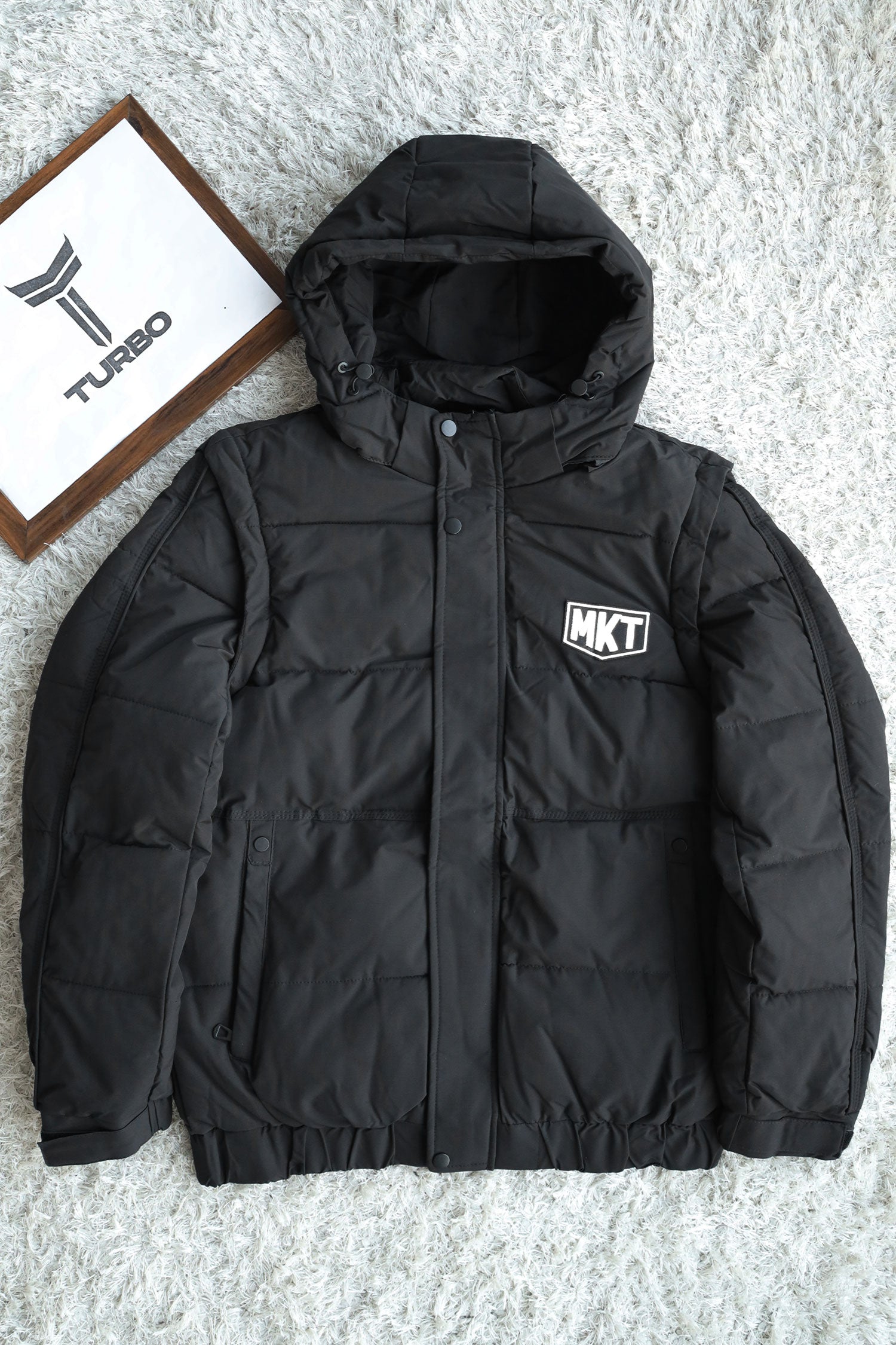 Mkt Removable Sleeves Imported Puffer Jacket