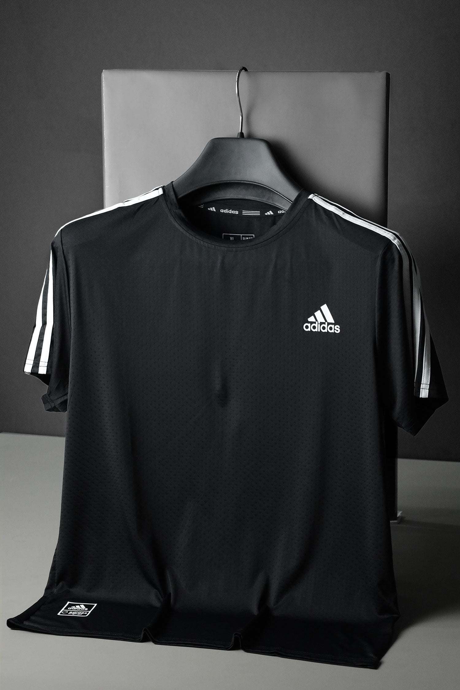 Adds Side 3 Stripes Training Mesh Dry-Fit Tee