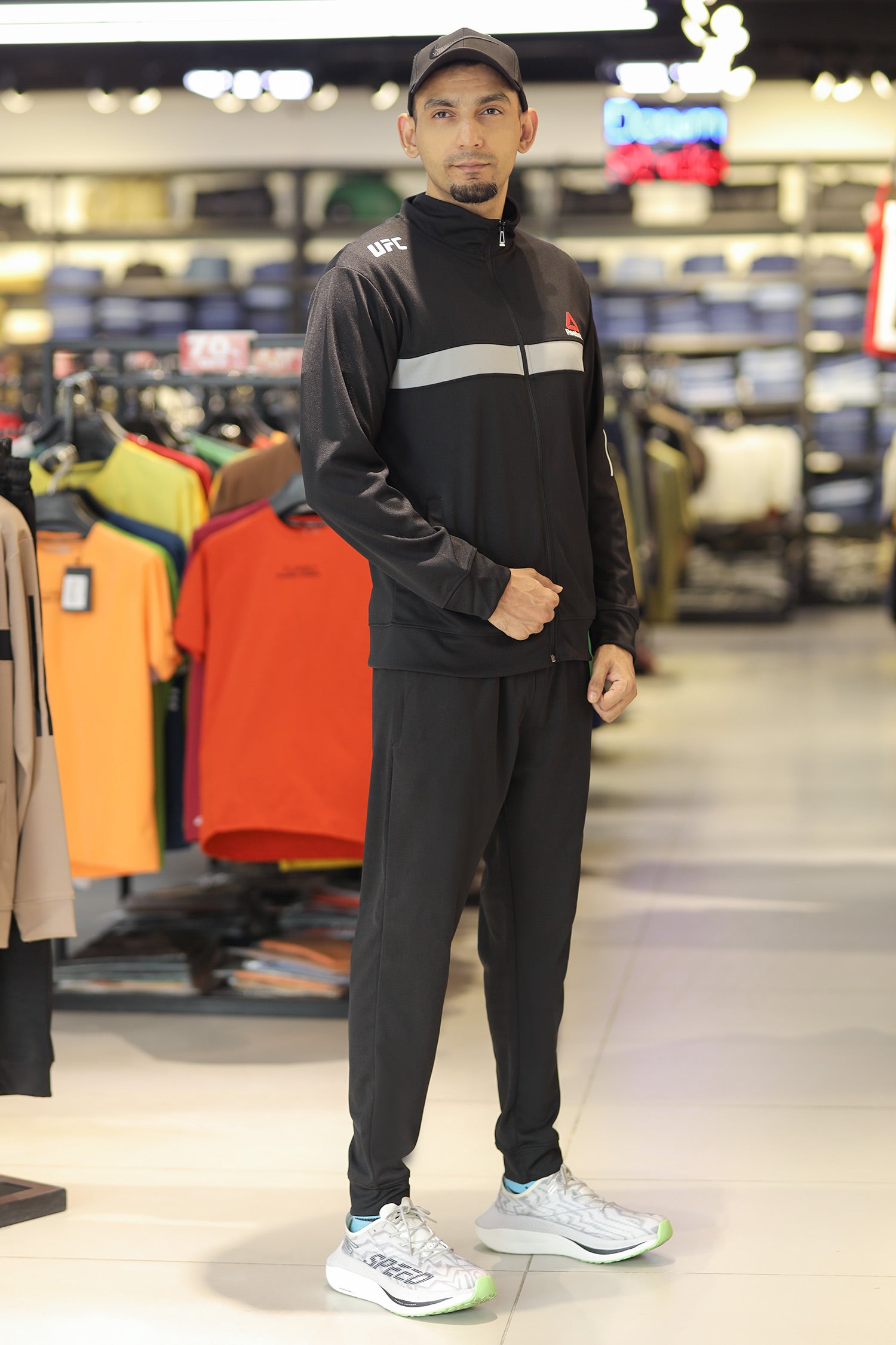 Rebok Ufc Fk Blank Walkout Mock Neck Tracksuit