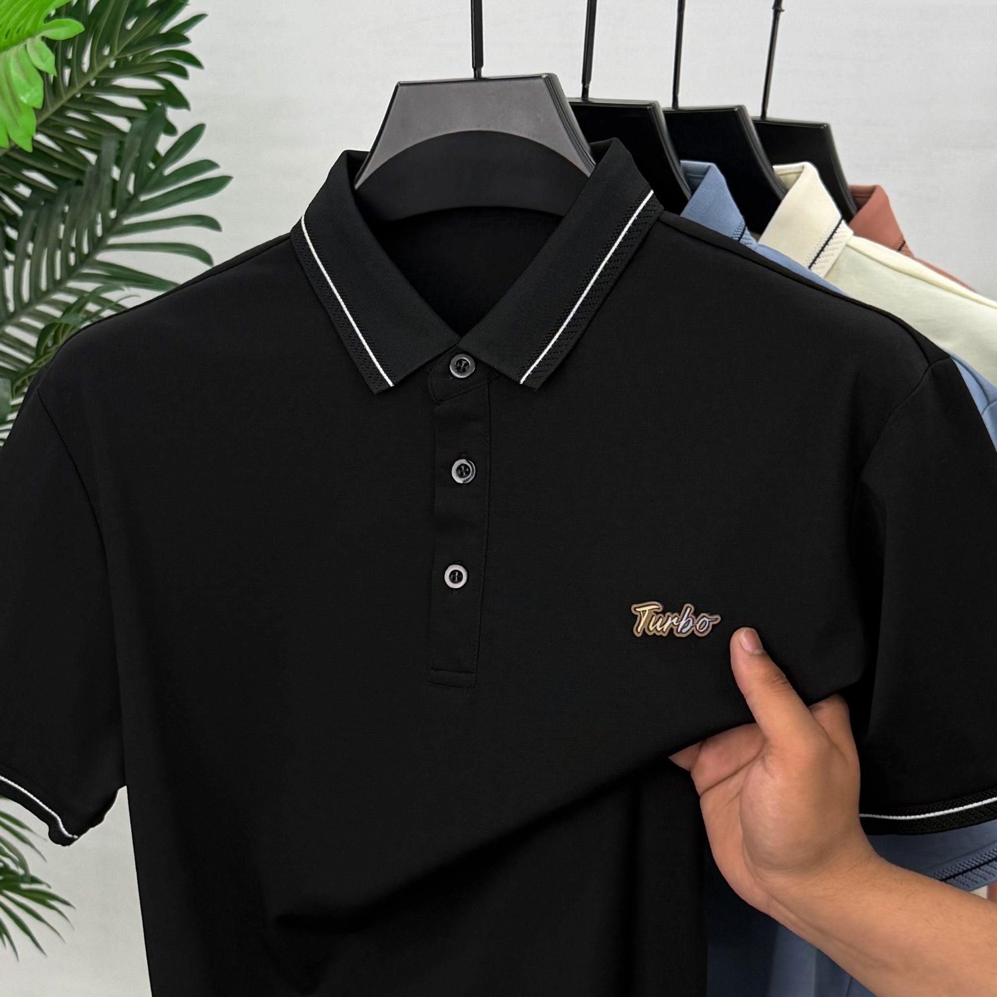 Turbo Striped Tipping Men's Polo T-Shirt