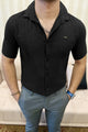 Turbo Designer Motif Embossed Casual Shirt In Black
