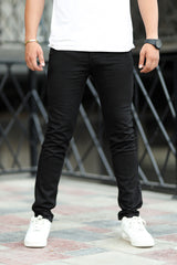 Turbo RebelCore Tapered Edge Slim Fit Jeans In Black
