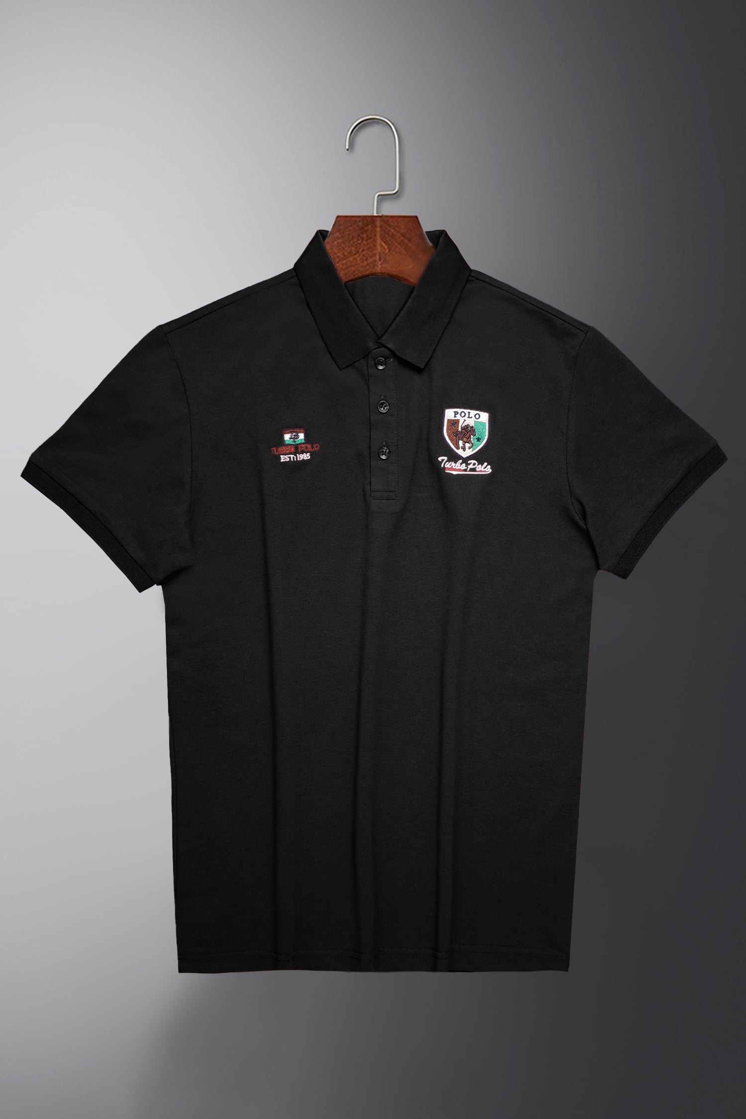 Turbo Polo Club Luxury Touch Men's Polo Shirt In Black