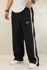 Nke Side Striped Panel Imported Sportswear Micron Trouser In Black