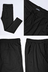 Turbo Elastic Classic Pleated Slimfit Trouser In Black