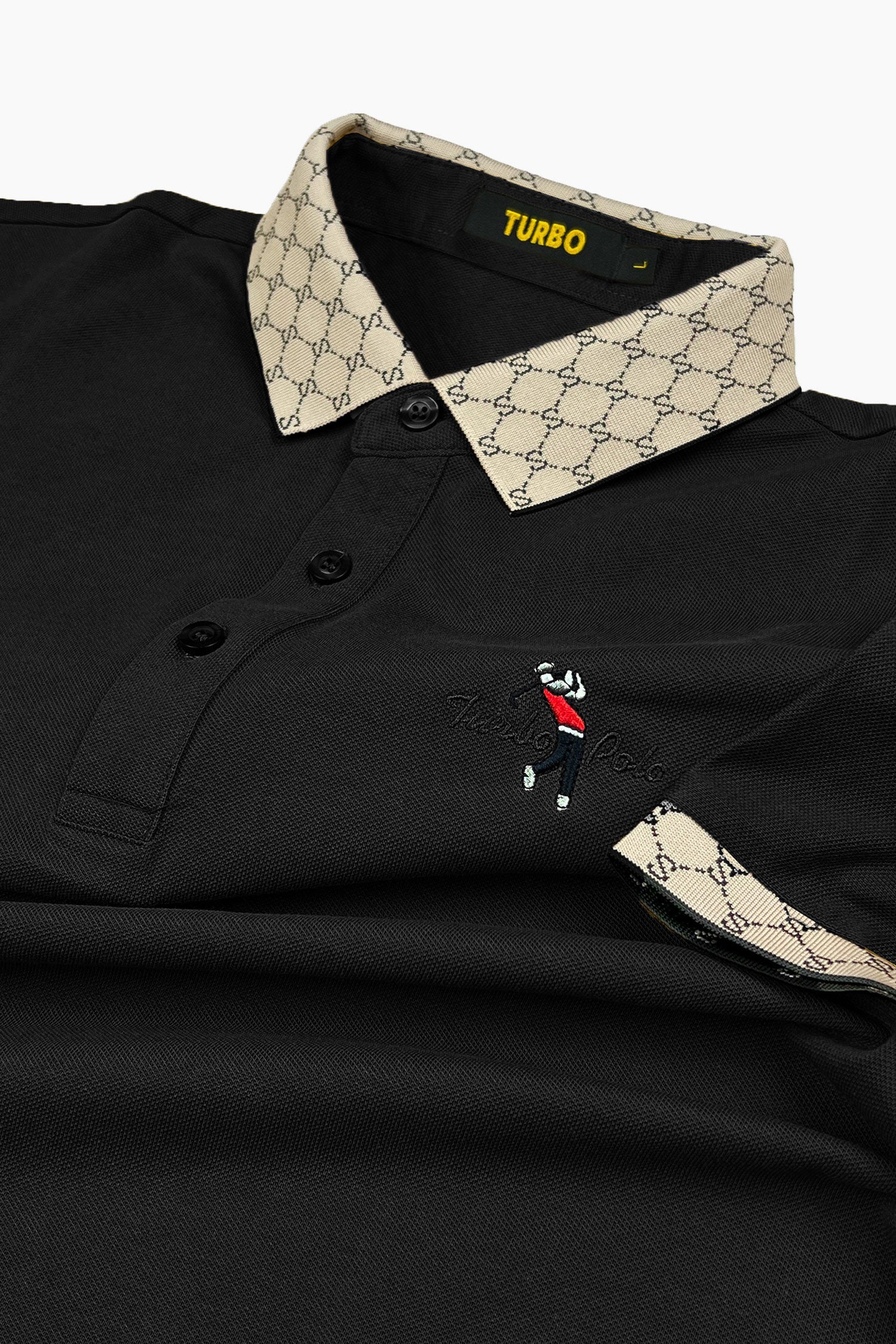 Turbo Bee Motif Polo Club Men's Polo Shirt