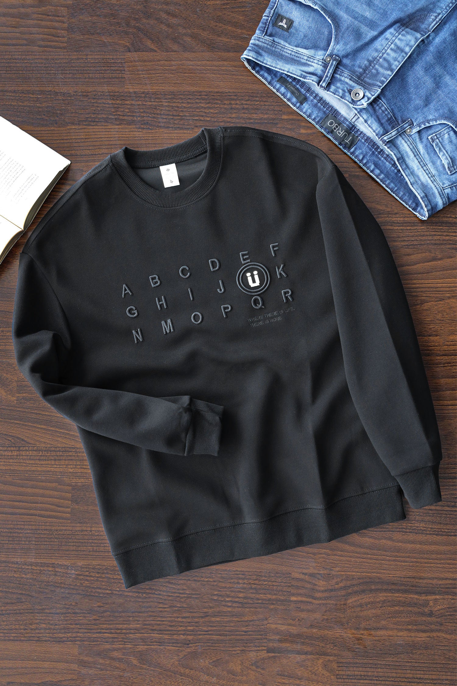 Alphabet Writing Full Sleeves Men's Sweatshirt