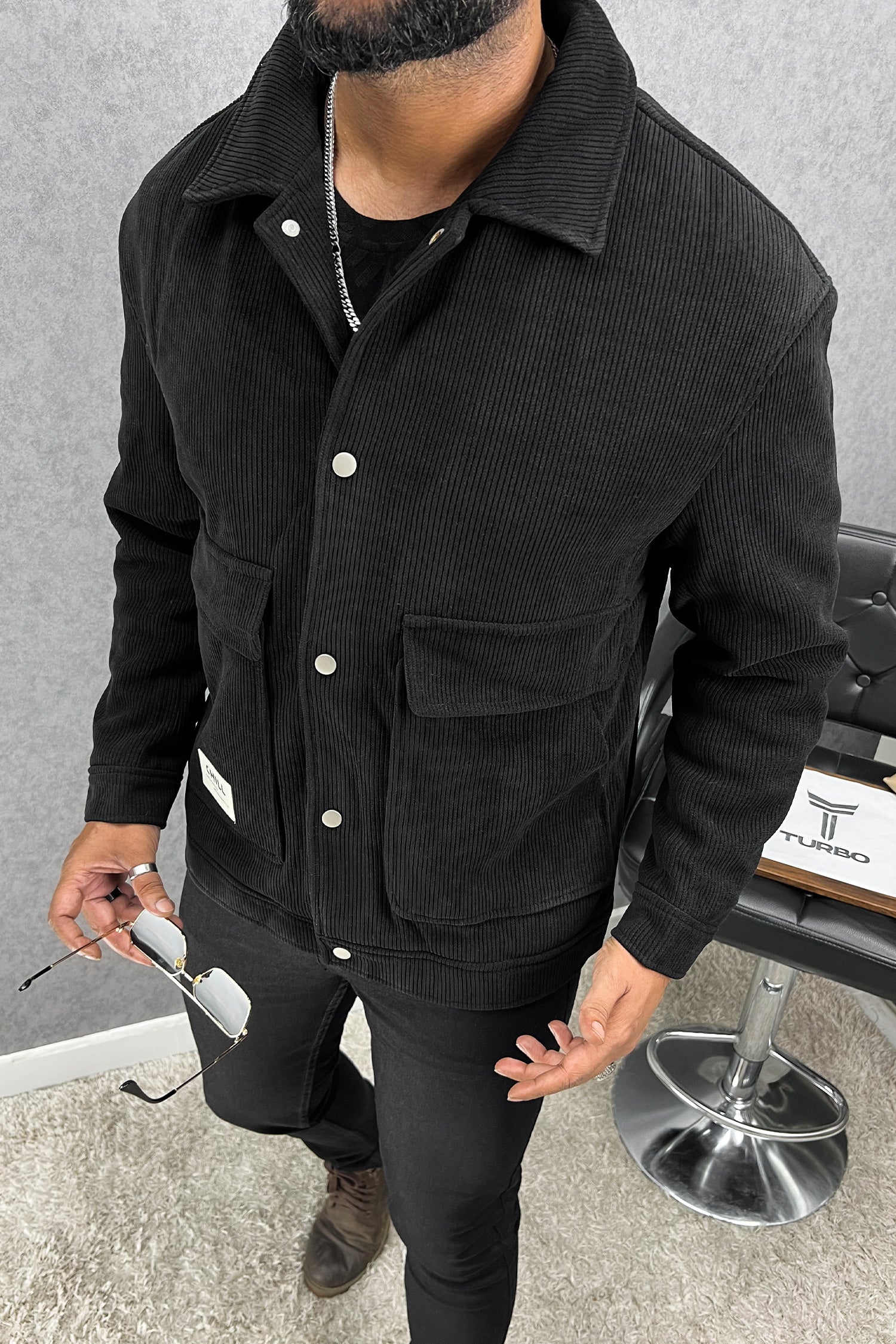 Collar Button Pocket Style Imported Men's Woolen Jacket