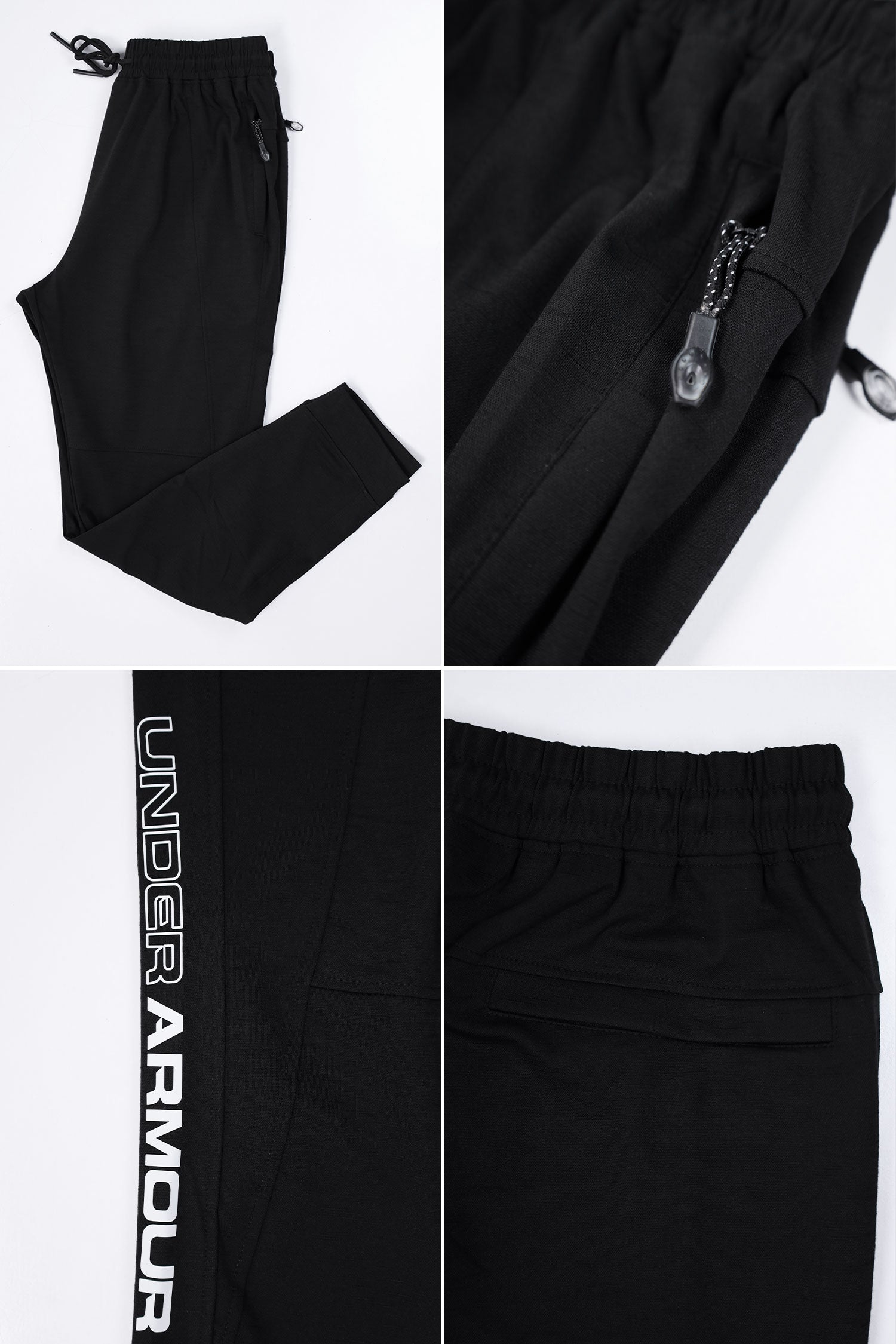 Undr Armr Ecrek Slim Fit Sportswear Trouser In Black
