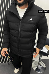 Adds 3 Stripe Double Sided Imported Puffer Jacket