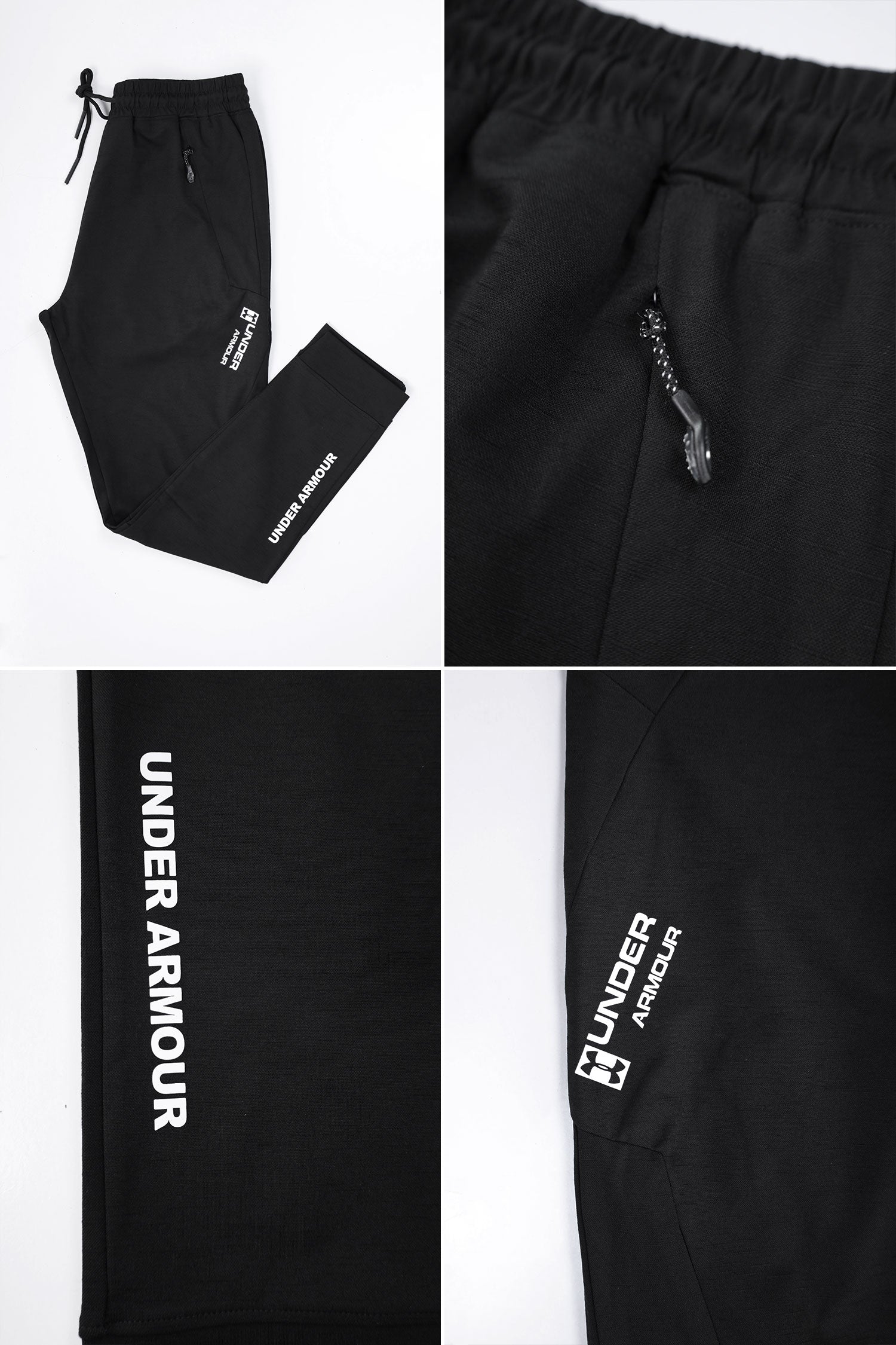 Undr Armr Engineered Elastic Sportswear Trouser in Black