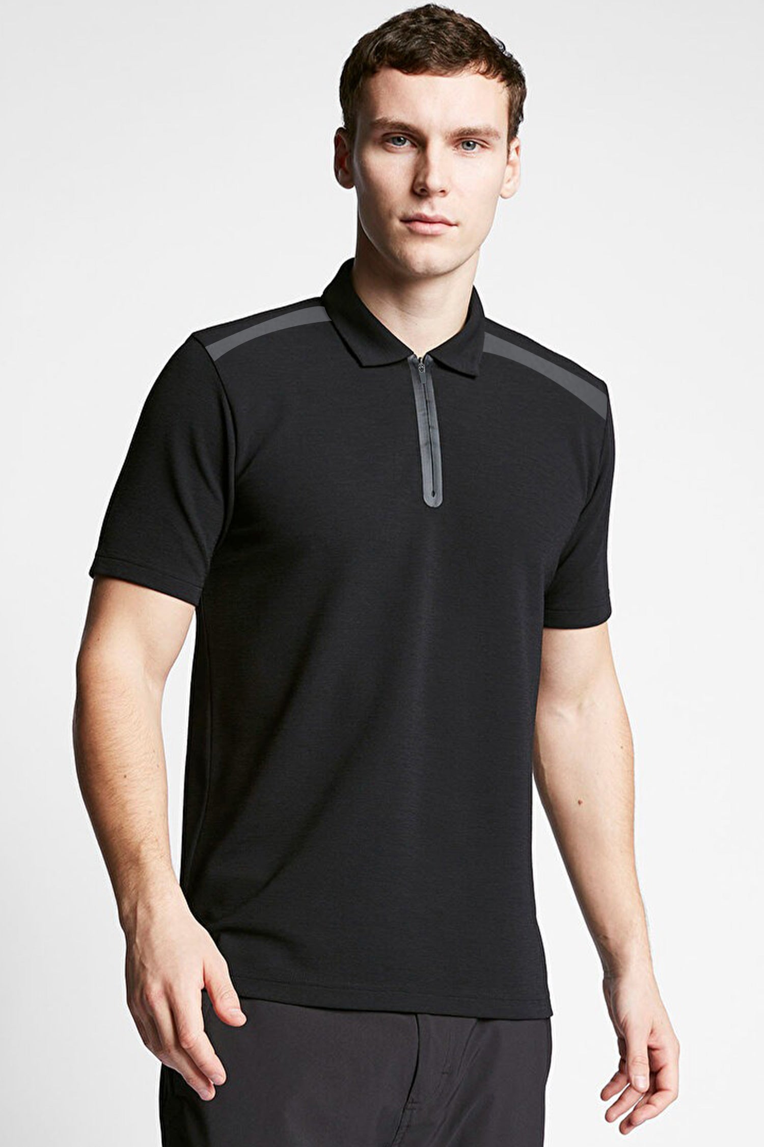 Hackt Lndn AMR Performance Zip-Placket Men's Polo Shirt