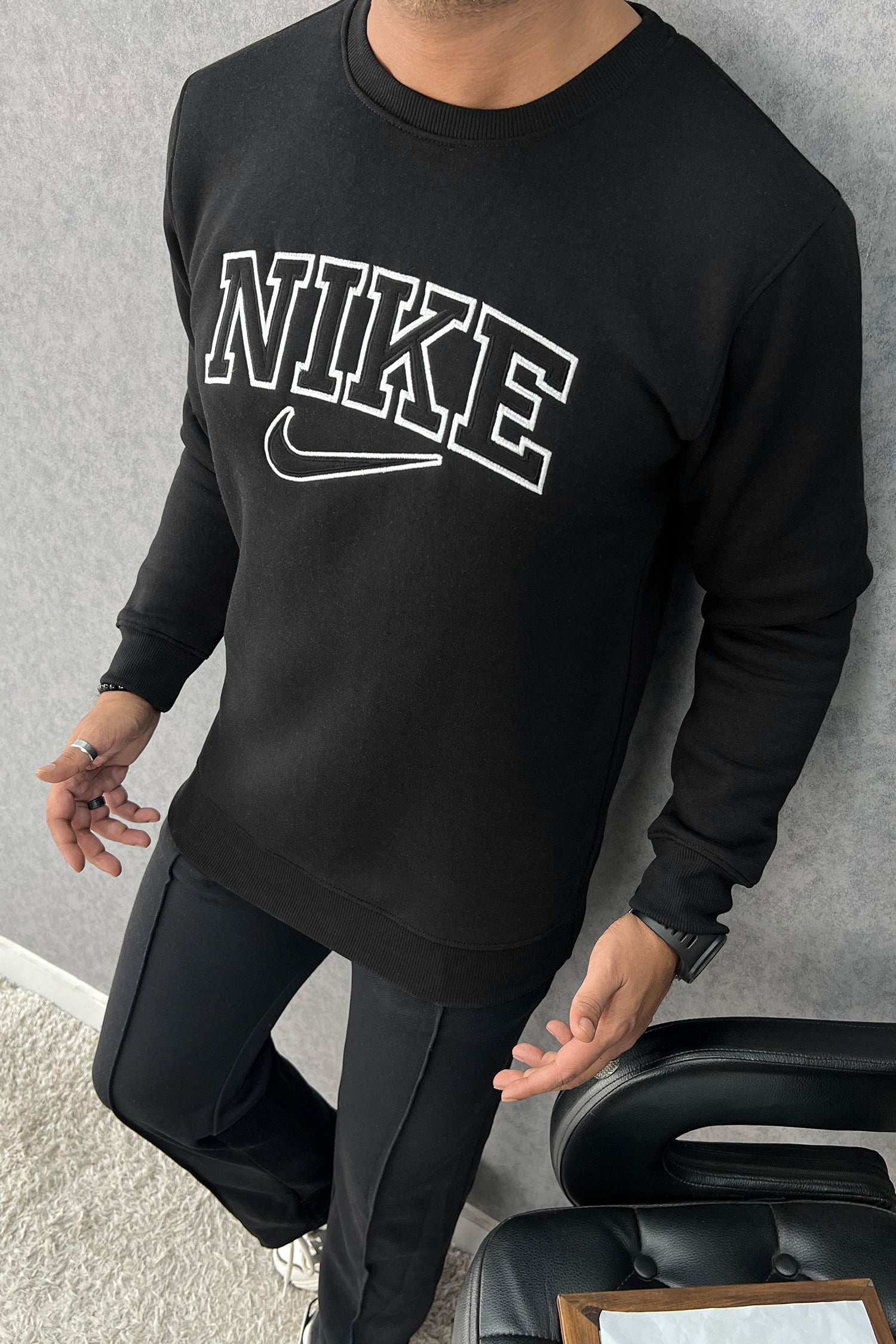 Nke Signature Typography Full Sleeve Men's Sweatshirt