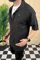 Turbo Premium Lightweight Half Sleeve Casual Shirt In Black